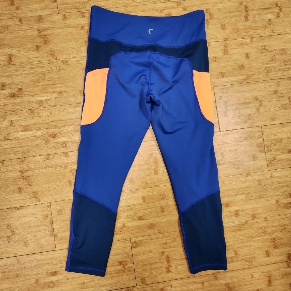 Zyia Active Neon Orange Curve Pocket Light n Tight Leggings Size 12